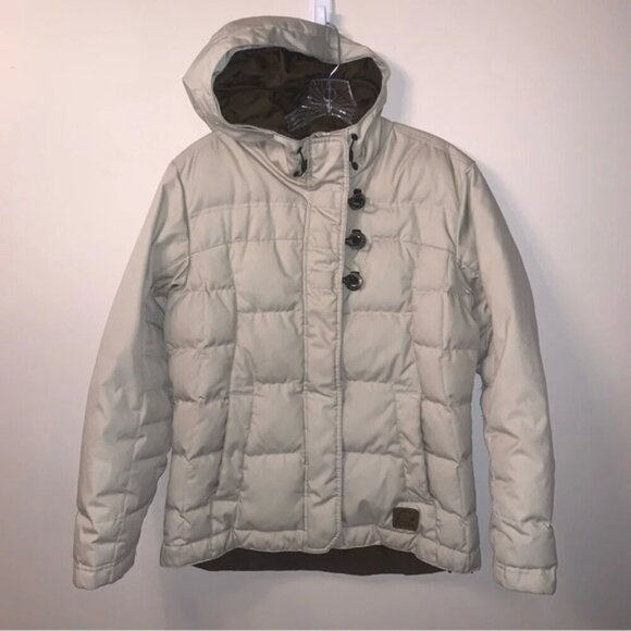 Sorel Jackets & Blazers - Sorel Cream Brown Winter Hooded Jacket Down Filled S